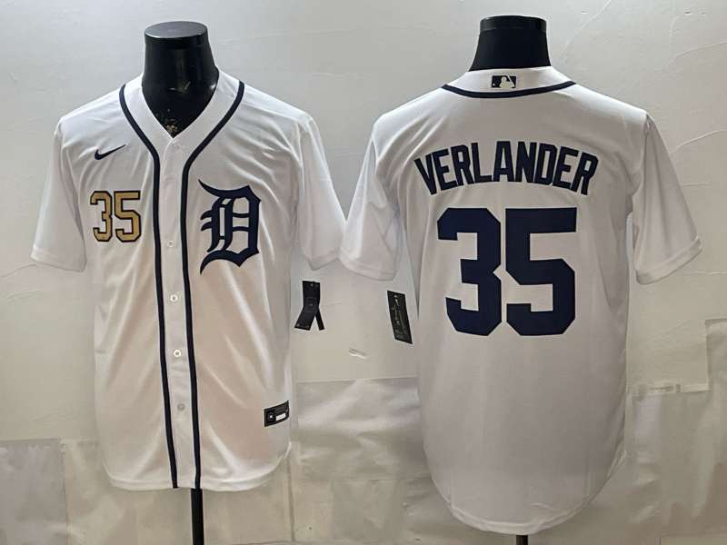 Men 2026 Detroit Tigers #35 Verlander white Game Nike MLB Jersey 005